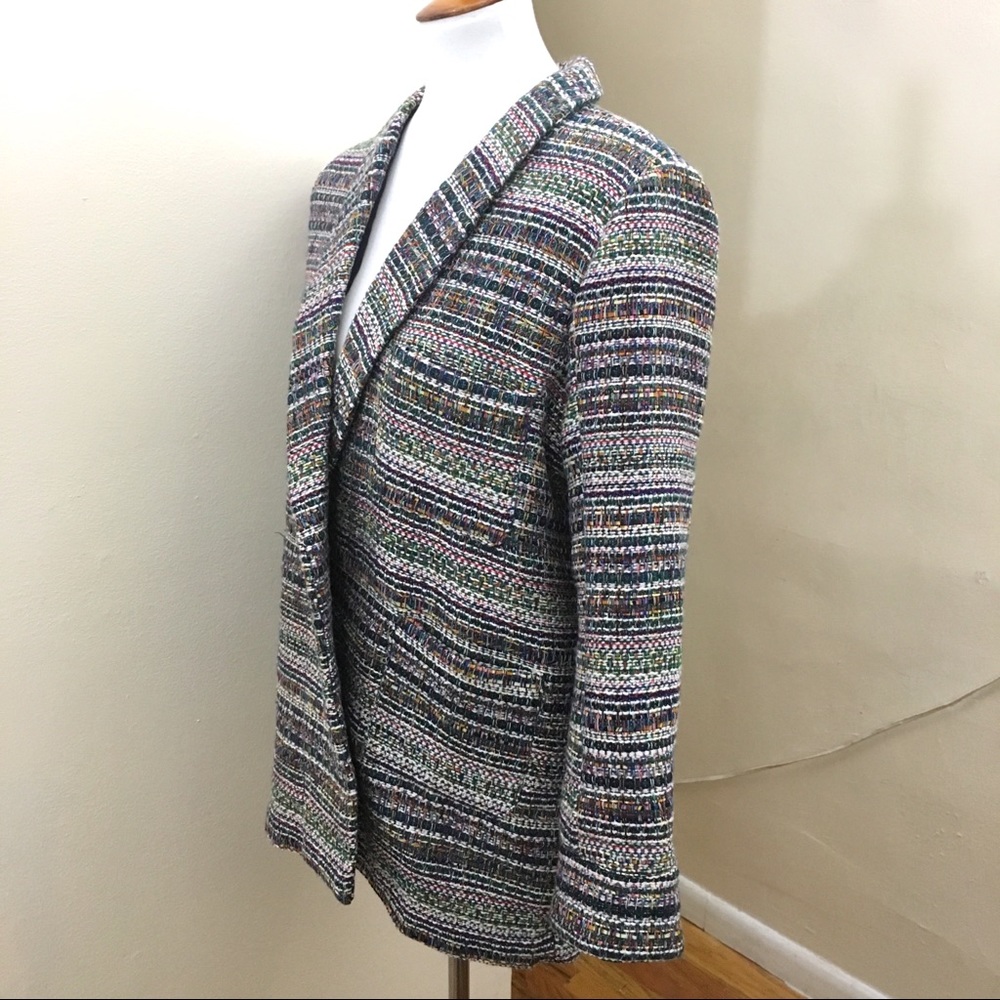 Anthro Rainbow Tweed Jacket Blazer Harlyn - Picture 5 of 8